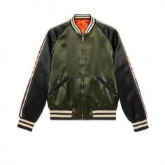 Acetate bomber with Gucci stripe - Gucci Outerwear & Leather Jackets 