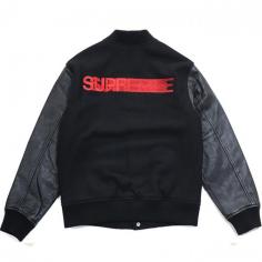 Supreme Motion Logo Varsity Jacket- Black – Streetwear Official