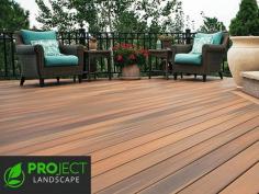 Looking for Composite Deck Calgary? Composite Decking Calgary has become a more popular choice among residential homes through-out Calgary and surrounding areas, this is because it’s high durability, no maintenance and the choices of colors. This type of decking is more upfront then wood materials. Where you save money is on the maintenance such as, staining or painting as well as replacing boards from splintering. Come talk to the experts at the Project Landscape.