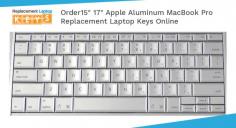 Missed a key on your 15" or 17" Apple Aluminum MacBook Pro? Order brand new OEM keys online from Replacement Laptop Keys. Our keys are easy to fix with our step-by-step video guide.  