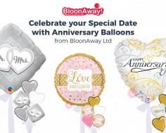 Shop BloonAway Ltd to get anniversary balloons delivered to your doorsteps. Visit our website to find the perfect anniversary balloons and balloon bouquets for your special day to make it a memorable celebration. 