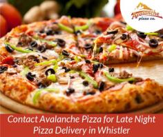 Avalanche Pizza is Whistler’s most recommended Italian style pizza restaurant. We provide the very best & tasty pizza to satisfy your late night pizza craving, and we're available anytime for home delivery.