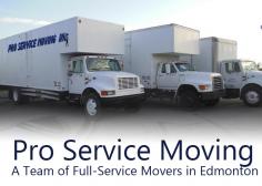 Looking for a full-service moving company in Edmonton? Simplify your search with Pro Service Moving. Here, we have a team of local & long-distance movers, able to do everything from moving just 5 pieces to moving a complete apartment of 5 bedrooms. 