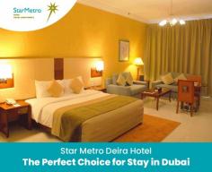 Get the most out of yourself at the Star Metro Deira Hotel in Dubai. Here, we provide our guests with a lots of amenities like onsite cafe, restaurant, six meeting rooms, spa, massage treatments, swimming pool, gym, solarium and Jacuzzi with faculties like free WiFi, sun-bathing area and much more.