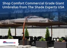 Looking for giant patio umbrella for your outdoor? GO no further than The Shade Experts USA. Our umbrellas allow you to have an impressive canopy above your outdoor space due to its customizable options. 