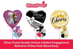 Decorate your engagement party with our Helium Inflated Engagement Balloons that are available in range of style and sizes. All our Balloons are made from finest quality materials that works long last. 