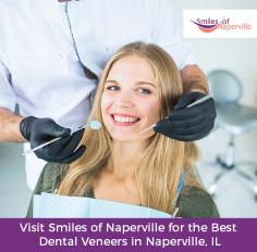 Transform you discolored, worn down, or broken teeth with porcelain veneers from Smiles of Naperville. We have a team of dental experts to restore your smile to a beautiful one. Get in touch today!