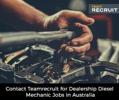 Get in touch with Teamrecruit for field service diesel mechanic jobs in Australia. Here, we are able to tackle diesel mechanic jobs with a completely new approach.