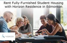 If you are in search of fully-furnished student housing near Grant MacEwan University, Horizon Residence is the best option for you. Our fully furnished apartments come with modern rooms, full-sized appliances, leather couches, a flat-screen TV, and comfy beds. 