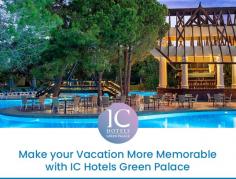 IC Hotels Green Palace is the best place to spend a holiday in Antalya, Kundu with your family and friends. We offer various accommodation options to suit your needs, including standard rooms, junior suites, family rooms and more.