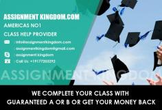 Assignment Kingdom is the answer to your question Can I Hire Someone To Take My Online Sociology Class For Me? We have trained Online Class Experts and professionals who are not only knowledgeable in their field but also they have the talent in helping you with solutions in no time. We can assure you for guaranteed good grades in your online classes.