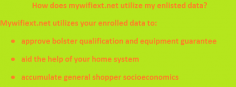 Mywifiext.net utilizes your enrolled data to: 
•	approve bolster qualification and equipment guarantee 
•	aid the help of your home system 
•	accumulate general shopper socioeconomics 

http://www.mywifiext-net.com/