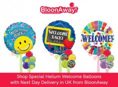 100% Helium Inflated Welcome Balloons now available in a wide selection at BloonAway. Made from superior quality materials and comes with a variety of character, sizes, and shapes. Claim your order now! 