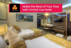 Are you looking for a conveniently stay in Dubai? Look no further than Orchid Vue Hotel. Our hotel offers air-conditioned rooms and all rooms elegantly furnished. Recreational amenities at the hotel include an outdoor pool, a sauna steam room for our guests. Free self-parking is also available.
