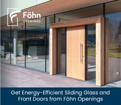 At Föhn Openings, we offer a range of energy-efficient sliding glass & front doors to maximize the view without compromising comfort. Our doors add value, style as well as comfort to any entrance. 