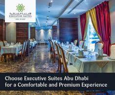Executive Suites Abu Dhabi is the perfect place for you to experience the comfort of luxurious suites. Here, all our studios and suites are fully equipped with the modern amenities. So book your room today!