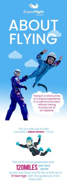 Want to have a unique flying experience without having airplanes? Look no further than SuperFlight as we provide flyers with a safe environment to fly like a bird without having an airplane or parachute.