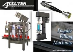 At Accutek, we mainly manufacture six different styles of filling machines which are piston fillers, overflow fillers, powder filling machines, timed flow volumetric fillers, positive displacement fillers, and vacuum fillers https://www.accutekpackaging.com/powders-and-dry-products
