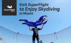 When it comes to skydiving in Miami, SuperFlight is the trusted name. Here, we offer a safe environment to let you fly like a real skydiver up to 10 feet high.