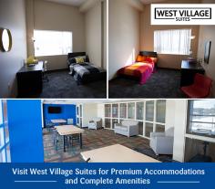 Looking for accommodations that come with great amenities? West Village Suites is the perfect place for you. We offer 2, 3, 4, and 5 bedroom floor plans that are well-maintained to give you a living space with a positive feel. 