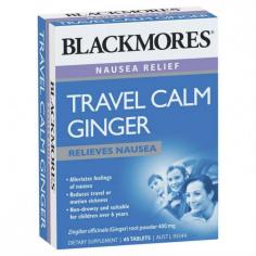Blackmores Travel Calm Ginger 45 Tablets - Health and Beauty Deals