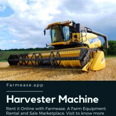 Farmease One stop solution for all your farming needs. We have all type of farm equipment especially harvester for a single harvest, summer rental, fall rental or yearly rental all that you need. Know more about our farm equipment rental and sale services. Visit or download Farmease website and app available on both platform play store and app store. https://www.farmease.app/category/harvest-equipment