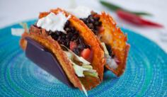Refried Bean Cheddar Cheese Tacos