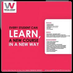 There is a special course designed for every student irrespective of their educational background. Visit Virtual Voyage College and sit with our experts to understand what stream will best suit your skills and caliber to outshine everyone in the future. Our college offers as many as 34 streams related to Media, Design, Management, Art, and Entertainment. EVERY STUDENT CAN LEARN WHAT THEY WANT!
