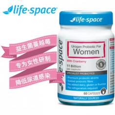 Life Space 女性泌尿生殖益生菌胶囊 肠胃肠道调理 60粒 