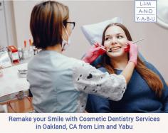 Transform your smile with safe and effective cosmetic dentistry services in Oakland, CA from Lim and Yabu dental clinic. Our range of services includes dental crowns, teeth whitening, dental fillings, smile makeover, and more. Get in touch today! 