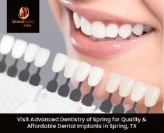 Replace your missing teeth with quality dental implants in Spring, TX from Advanced Dentistry of Spring. We use advanced dental technology to efficiently diagnose and provide excellent results. 