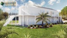 Project 1121:  White Vacation Home 3d exterior house designs & 3d landscape concept
Client: 951.anthony
Location: Milan – Italy

https://www.yantramstudio.com/3d-architectural-exterior-rendering-cgi-animation.html

There is no absolute prototype for a Vacation Home, but most of us can recognize one when we see it.  Front & back side white farmhouse 3d exterior rendering services & landscaping ideas with sitting area, peaceful atmosphere & good stairs, trees, plant, rooftop by 3d rendering services