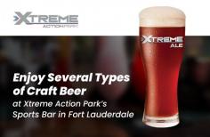 Xtreme Action Park offers Full Liquor Sports Bar featuring several Premium and Craft Beer option with over 60 LED TV’s and Projector Screens for Public viewing including DirecTv Sport Packages and the Pay-Per-View UFC Fight Collection. 