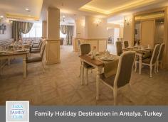 Make your vacation memorable by booking a room at the Lara Family Club. Here, we provide our customers with a number of restaurant options as well as a number of activities, so that they can have a unique stay experience at our hotel. 