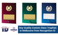 Recognition ID is a leading supplier of custom glass trophies and engraved awards in Melbourne. Our glass trophies are manufactured from the highest-quality materials and can be customized to your needs.