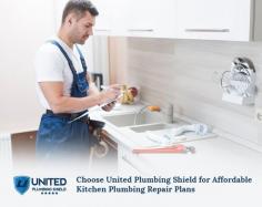 Save on kitchen plumbing repairs with affordable plumbing plans from United Plumbing Shield. We have monthly, quarterly, and annually kitchen plumbing repairs plans to suit your needs. Buy today!