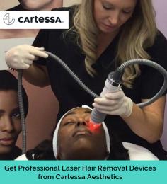 When it comes to permanent hair reduction treatments, Cartessa Aesthetics offers professional laser hair removal devices such as Motus AX & AY, EVO & Discovery Pico Series, and Thunder. Our devices can remove hair from light and dark skin tones very efficiently.
