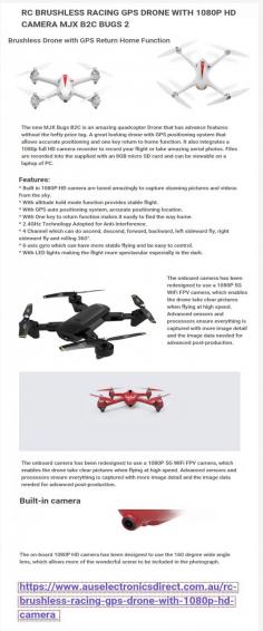 The new MJX Bugs B2C is an amazing quadcopter Drone that has advance features without the hefty price tag. A great looking drone with GPS positioning system that allows accurate positioning and one key return to home function.