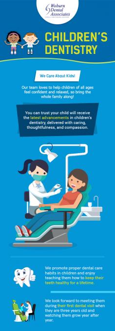 Choose Woburn Dental Associates if you are in the search of a pediatrician in Woburn, MA. We aim to promote proper dental care habits in children so that they can enjoy eating everything without the fear of cavities.