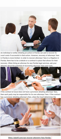 An individual or entity initiating an action in Florida can ask to recover its court costs if successful in that action. However, recovery of attorneys’ fees in Florida is more limited.