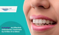 At Smiles of La Mesa, we specialize in offering Invisalign clear aligners to correct an irregular bite, straighten your teeth and fill any gaps. Our Invisalign aligners are transparent and can be removed conveniently. 