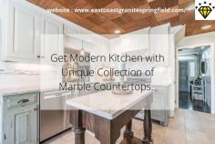 Get Modern Kitchen with Unique Collection of Marble Countertops. 