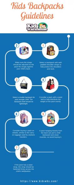 Choosing the right school backpacks for kids can be a little more difficult than you'd like to think, so find these helpful tips before purchasing one