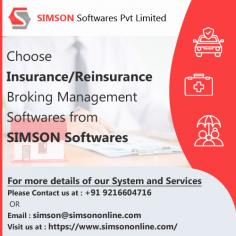 Choose Insurance/Reinsurance Broking Management Softwares from SIMSON Softwares Pvt. Limited. Our mission is to provide an excellent service to make policies easy to manage. To know more information, visit our website.