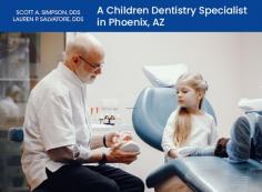 Scott A. Simpson, DDS is a pediatric dentist, offering a complete range of dental care services including dental sealants, exam, and cleaning. He strives to make children of any age feel at ease, so bring the entire family along. 