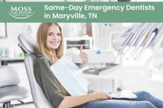 Dental Emergency can happen to anyone and at any time. Don’t wait, get same-day emergency dental care from experienced dentists at Moss Family Dentistry in Maryville, TN. We offer dental care for the whole family and accept various payment options for your convenience.
