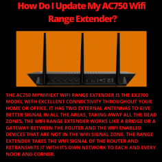 The AC750 mywifiext Netgear wifi range extender is the EX3700 model with excellent connectivity throughout your home or office. It has two external antennas to give better signal in all the areas, taking away all the dead zones. The wifi range extender works like a bridge or a gateway between the router and the wifi enabled devices that are not in the wifi signal zone. The range extender takes the wifi signal of the router and retransmits it with its own network to each and every nook and corner.