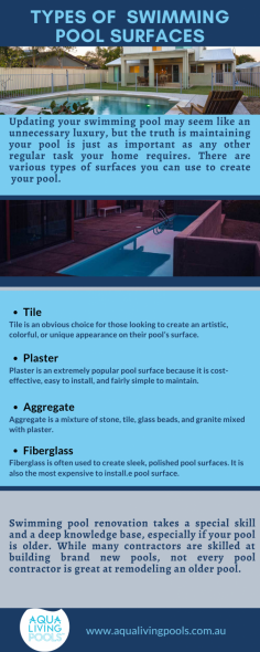 Types Of Swimming pool Surfaces