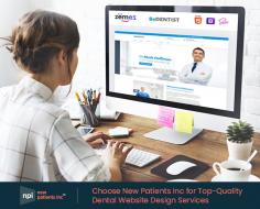 Having a great website is the foundation of your dental online marketing. Get in touch with New Patients Inc for getting quality website design services, whether you want us to design a new website or enhance your old website. Contact us today to get started with your dental practice! 