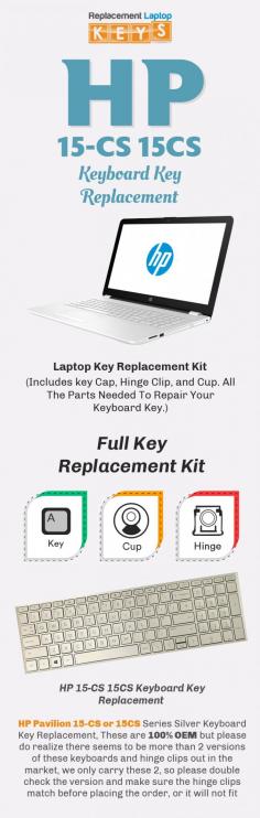 Are your HP 15-CS 15CS Keyboard Keys down? Get them replaced by ordering 100% original keys from Replacement Laptop Keys. Our keys are sourced directly from the manufacturer to ensure you perfect-fit guarantee. 
